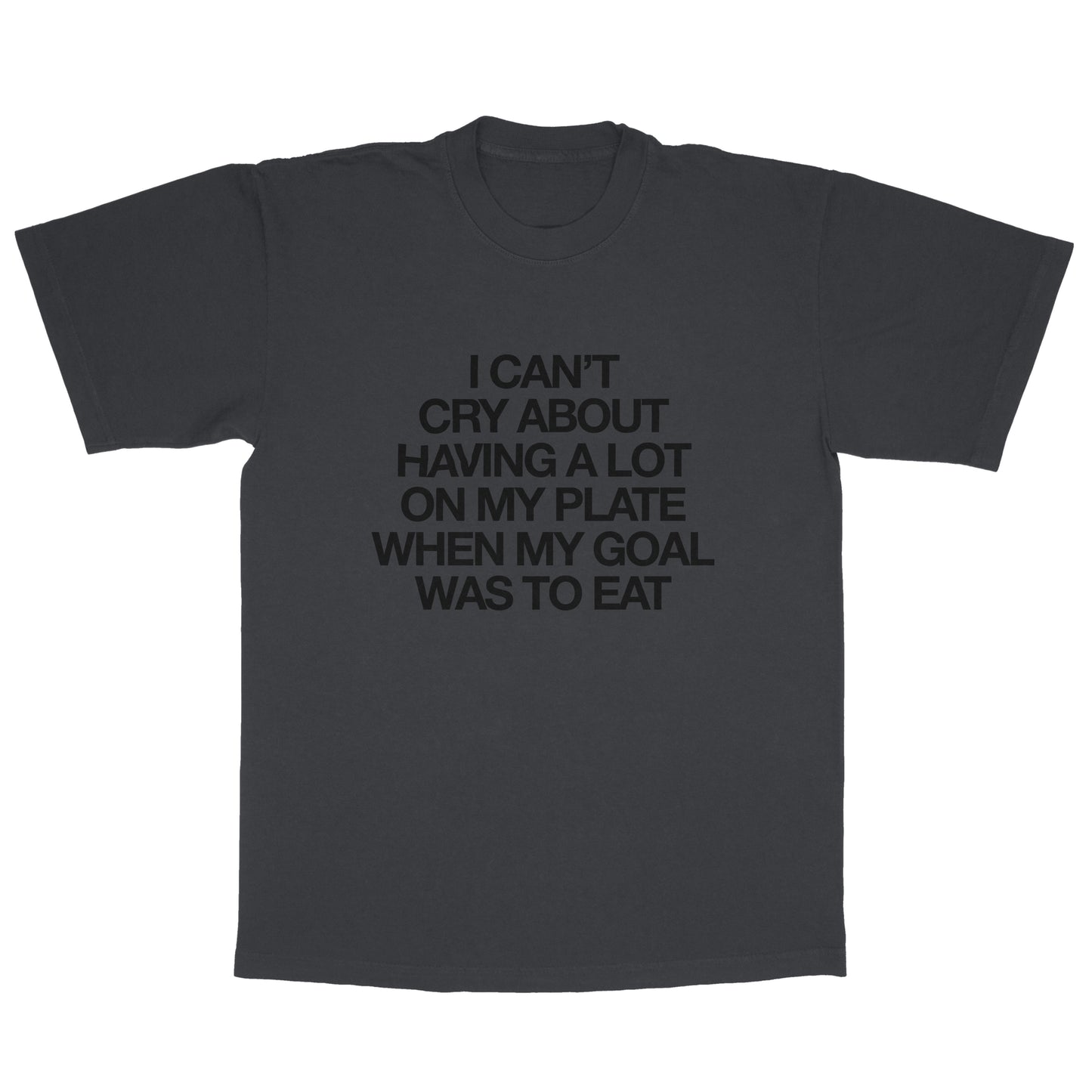 I CAN'T CRY T-SHIRT (WASHED BLACK/BLACK)